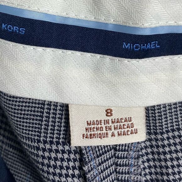 Micheal Kors Wm’s Sz 8 Gray Black Blue Glenn Plaid Fitted Trousers - Picture 5 of 5